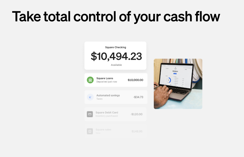 screenshot of Square Banking